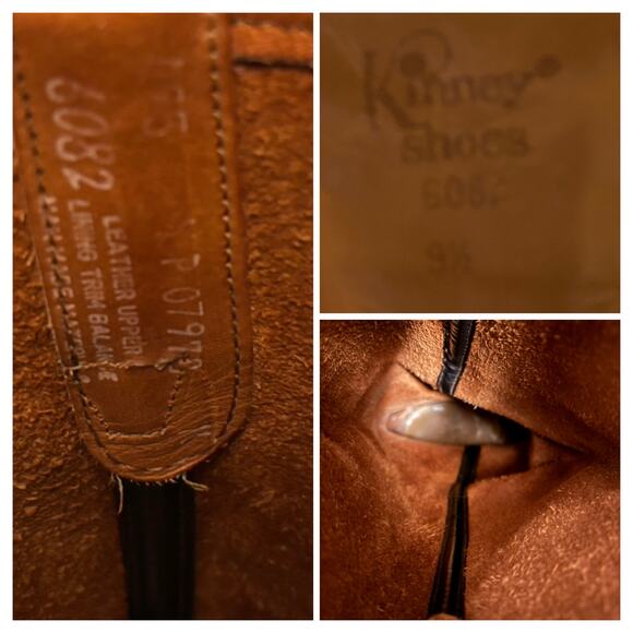 Vintage 70’s Campus Boots Kinney Shoes Tan Leather Pull on Boots Women’s 9.5 - Picture 4 of 8